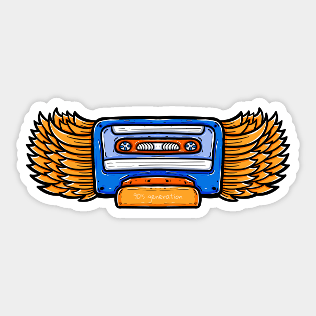 90s generation mixtape Sticker by Dzulhan